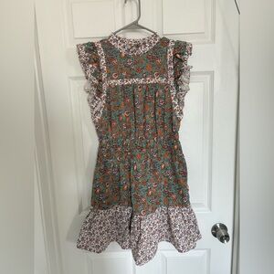 Universal Thread Teal and Orange Floral Boho Dress